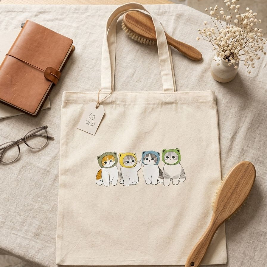 Typography Canvas Minimalist Tote - KawaiWorld