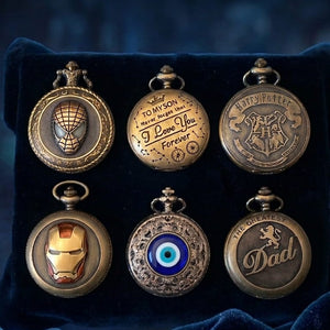 Timeless Vintage Quartz Pocket Watch Keychain - KawaiWorld