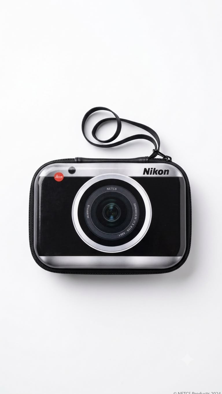 Retro Nostalgia Hard-Shell Mini Pouch & Earphone Organizer