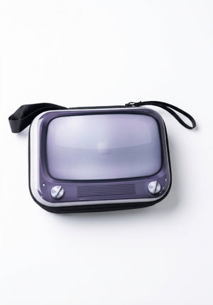 Retro Nostalgia Hard-Shell Mini Pouch & Earphone Organizer