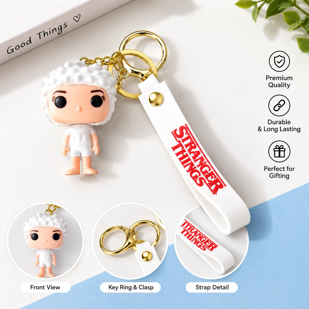 The Hawkins Crew: Eleven & Lucas 3D Keyring