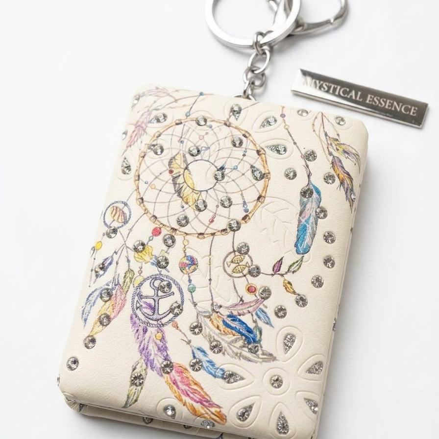 Designer Dreamcatcher & Butterfly Pocket Mirror Keychain
