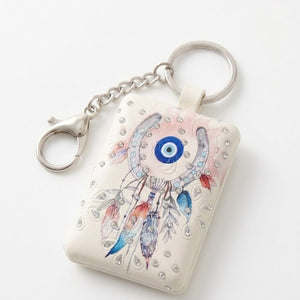 Designer Dreamcatcher & Butterfly Pocket Mirror Keychain