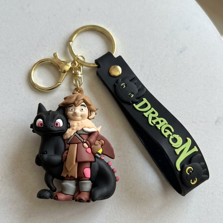 Dragon Rider 3D Silicone Character Keychain & Bag Charm