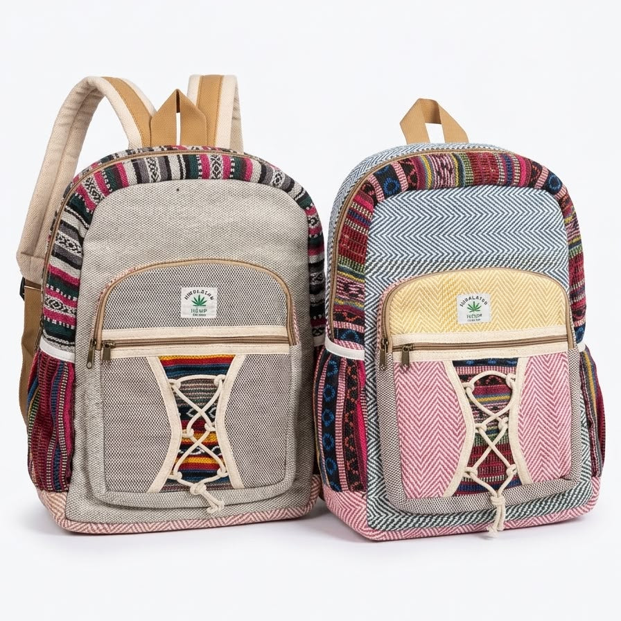 Himalayan Eco-Friendly Hemp & Cotton Unisex Backpack
