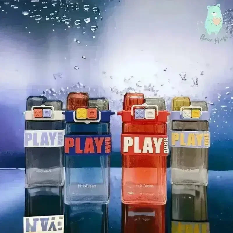 2 in 1 Play Tritan Water Bottle (520 ml) - Bear Hugs