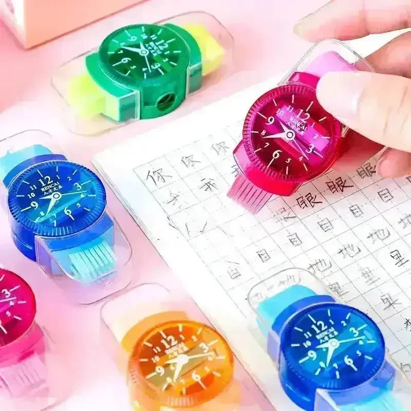 3 In 1 Watch Shaped Eraser Sharpener - KawaiWorld