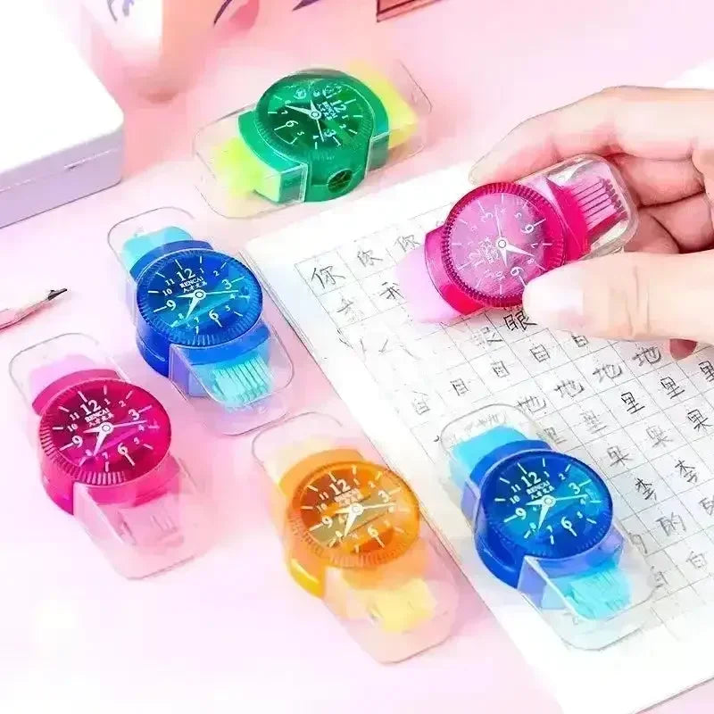 3 In 1 Watch Shaped Eraser Sharpener - KawaiWorld