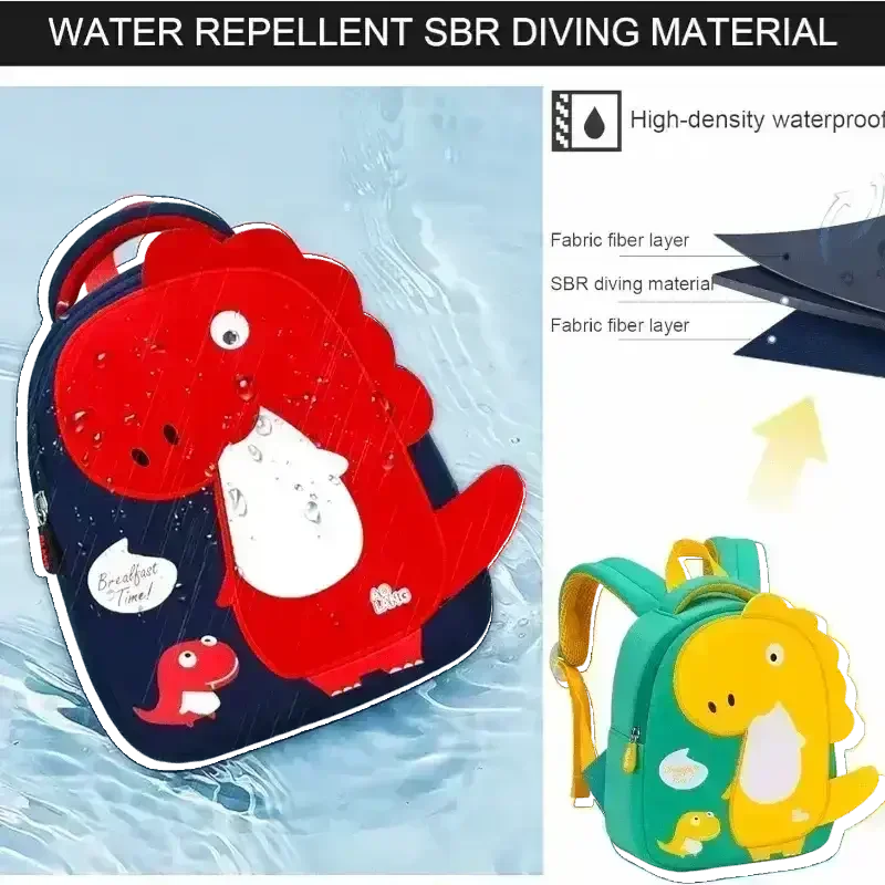 3D Dinosaur Kindergarten Kids Backpack - KawaiWorld