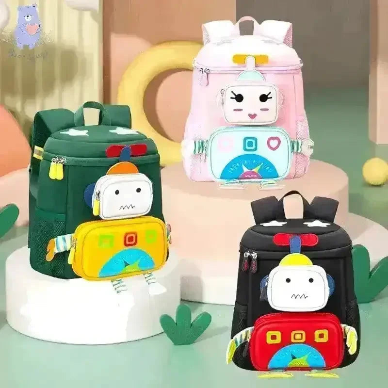 3D Robot Kindergarten Kids Backpack