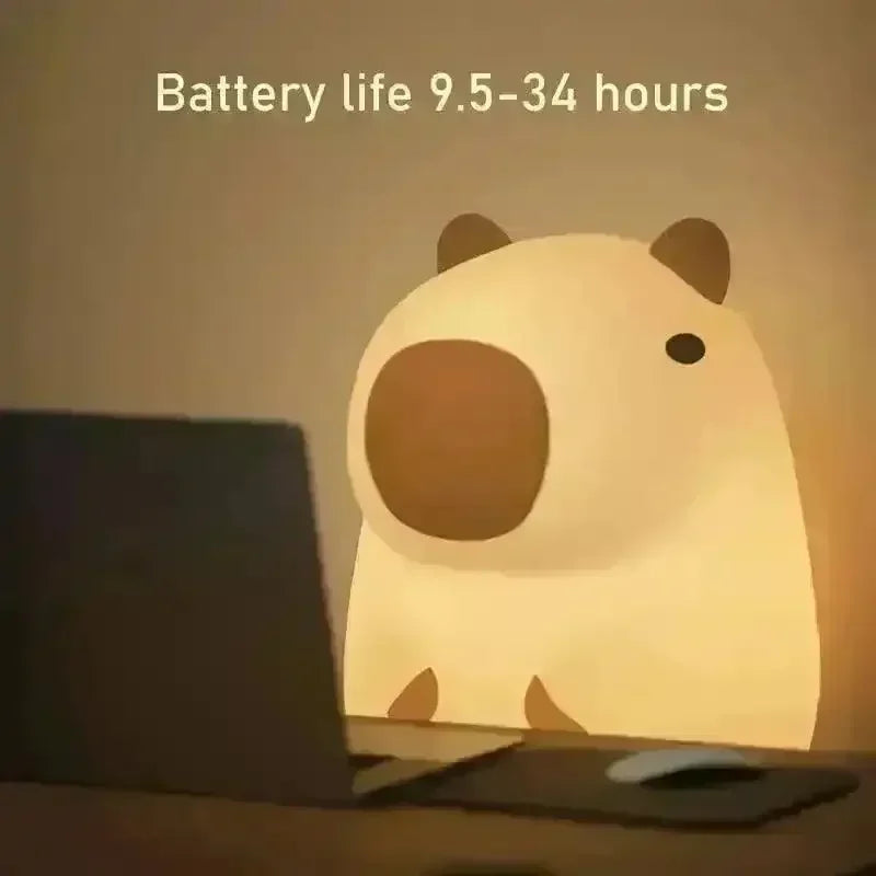 3D Silicon Capybara Night Lamp - KawaiWorld