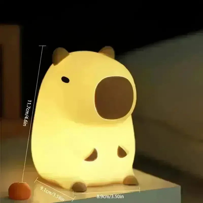 3D Silicon Capybara Night Lamp - KawaiWorld