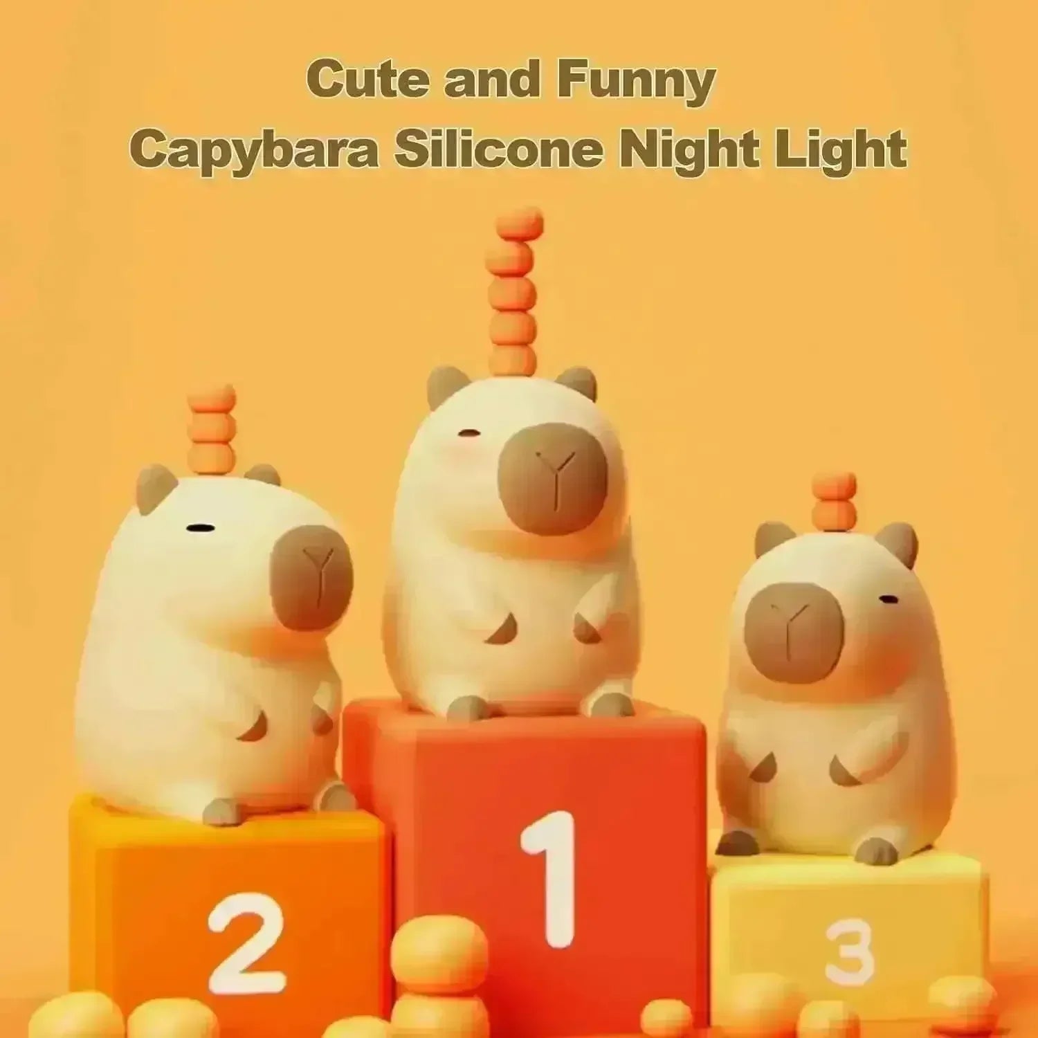3D Silicon Capybara Night Lamp - KawaiWorld