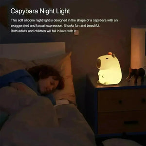 3D Silicon Capybara Night Lamp - KawaiWorld