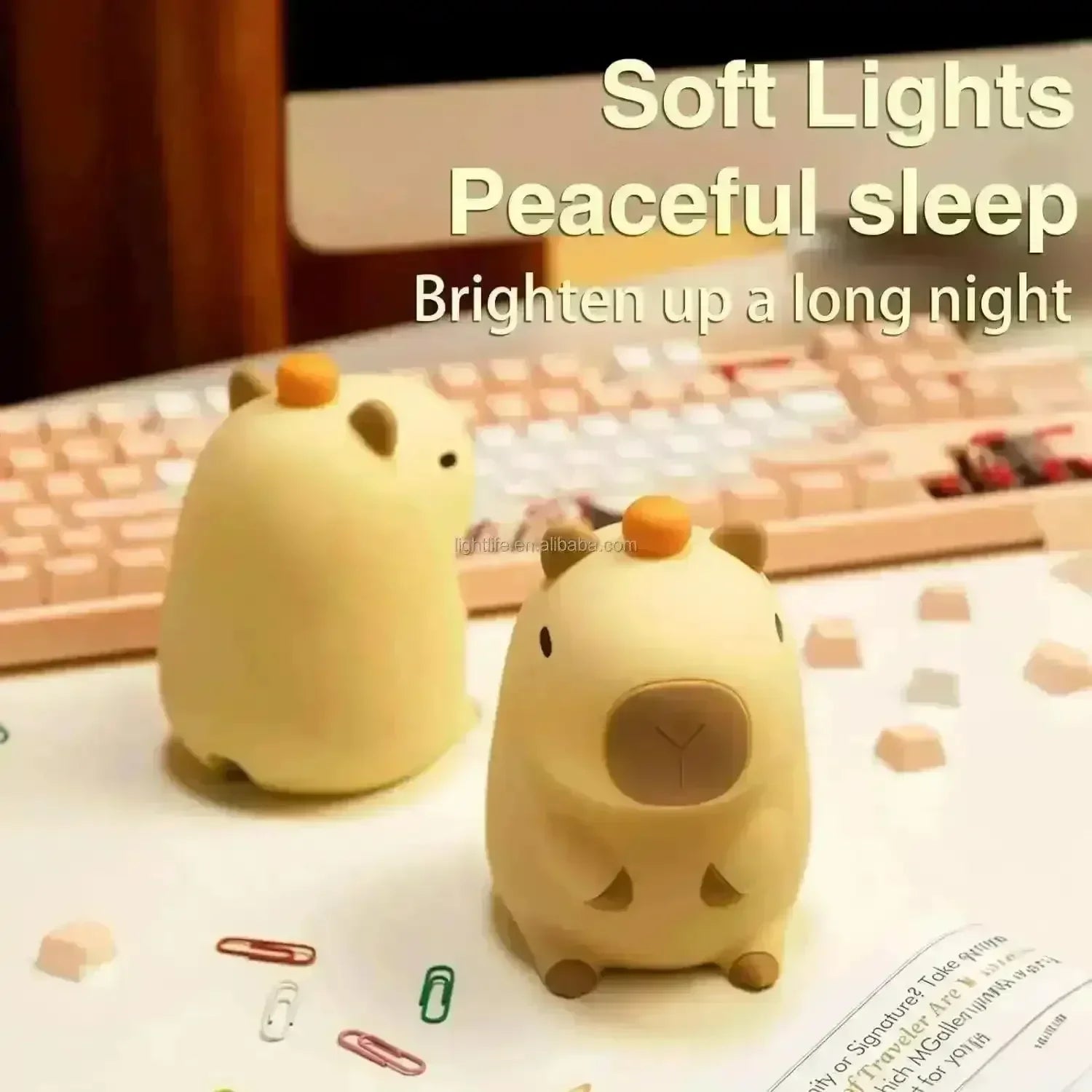 3D Silicon Capybara Night Lamp - KawaiWorld