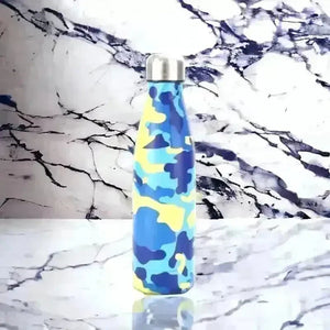 Camouflage Cola Metal Water Bottle (500 ml) - Bear Hugs