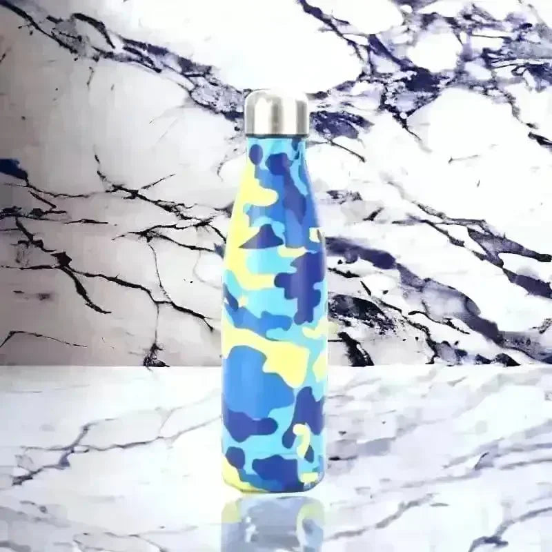 Camouflage Cola Metal Water Bottle (500 ml) - Bear Hugs