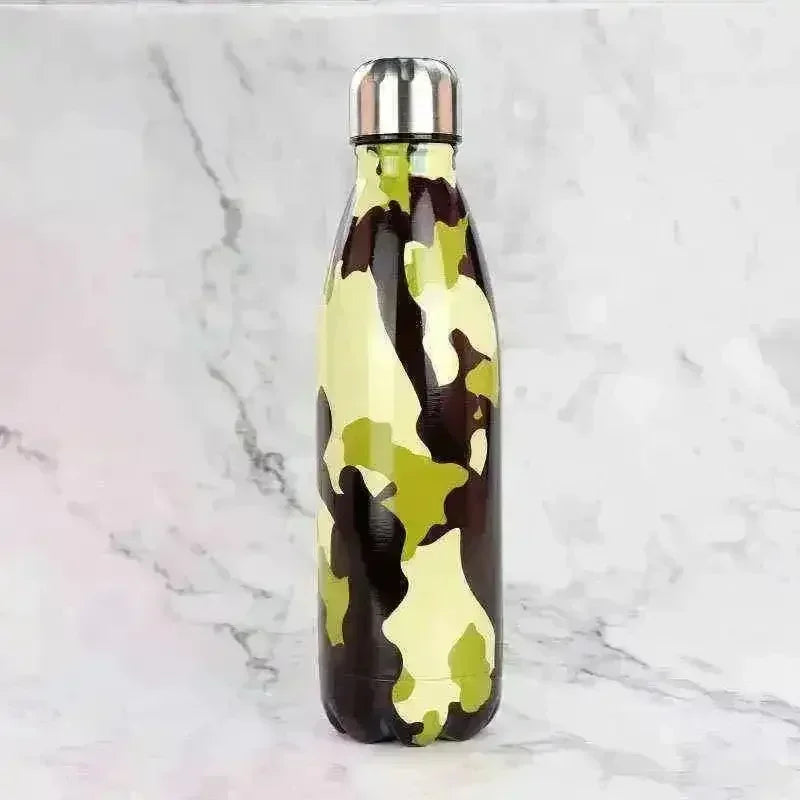 Camouflage Cola Metal Water Bottle (500 ml) - Bear Hugs