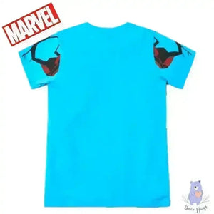 Captain America Print Round-Neck T-shirt - KawaiWorld