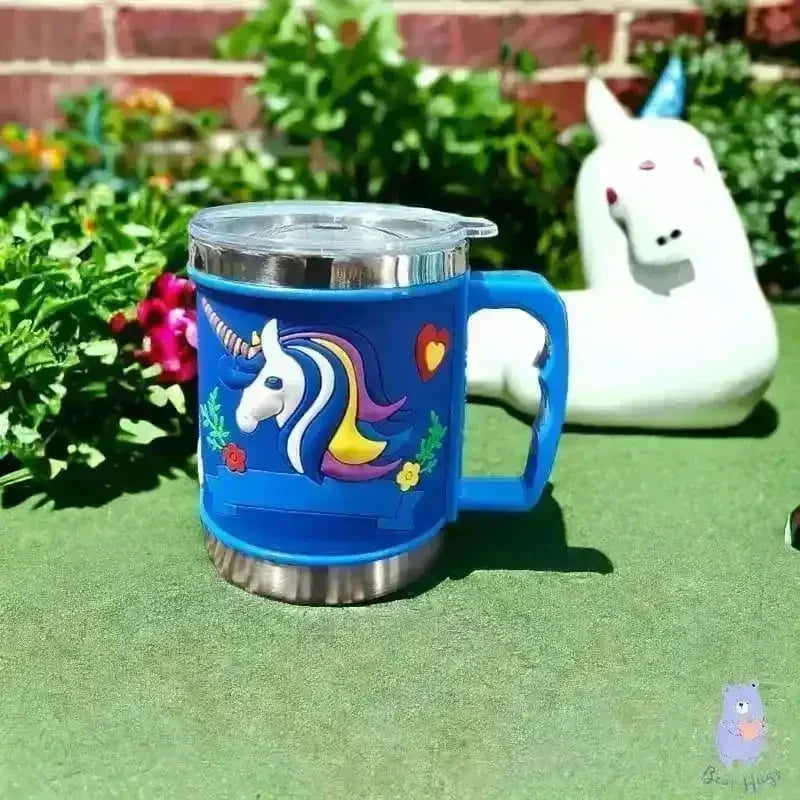 Cartoon Steel Mugs with Lid (350 ml)