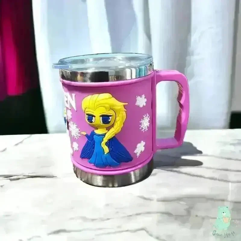 Cartoon Steel Mugs with Lid (350 ml)