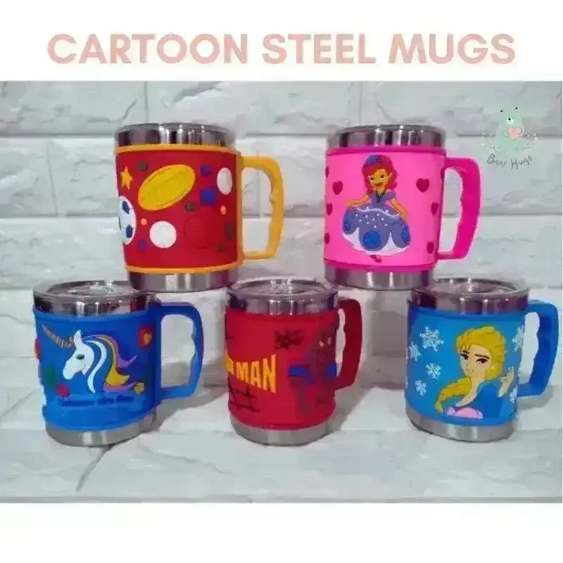 Cartoon Steel Mugs with Lid (350 ml)