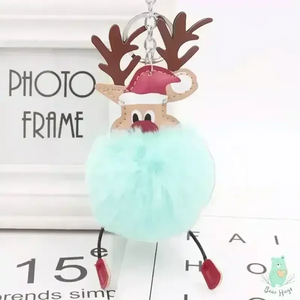 Christmas Fawn Plush Ball Keychain - KawaiWorld