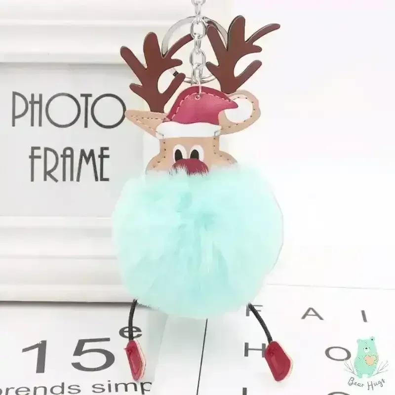 Christmas Fawn Plush Ball Keychain - KawaiWorld