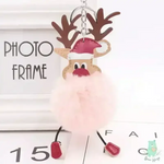 Christmas Fawn Plush Ball Keychain - KawaiWorld