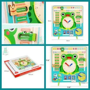 Frog Multifunctional 7-in-1 Calendar Clock - KawaiWorld
