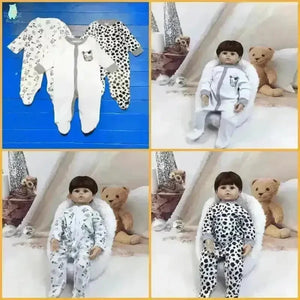 Cow Print Sleeping Suit / Romper (3 pcs) - KawaiWorld