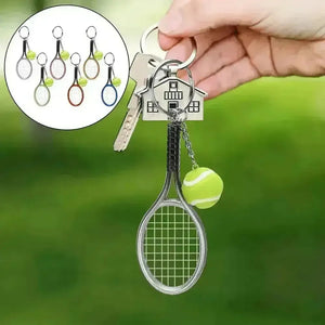 Love-All Lobs Tennis Racket & Ball Keychain - KawaiWorld