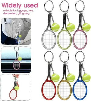 Love-All Lobs Tennis Racket & Ball Keychain - KawaiWorld