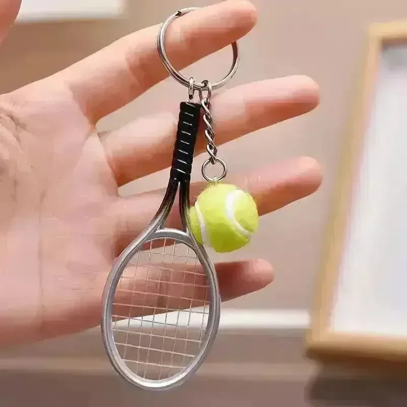 Love-All Lobs Tennis Racket & Ball Keychain - KawaiWorld