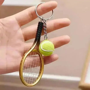 Love-All Lobs Tennis Racket & Ball Keychain - KawaiWorld