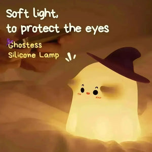 Cute 3D Ghost Silicone Night Lamp - KawaiWorld
