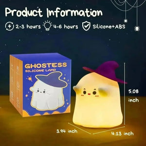 Cute 3D Ghost Silicone Night Lamp - KawaiWorld