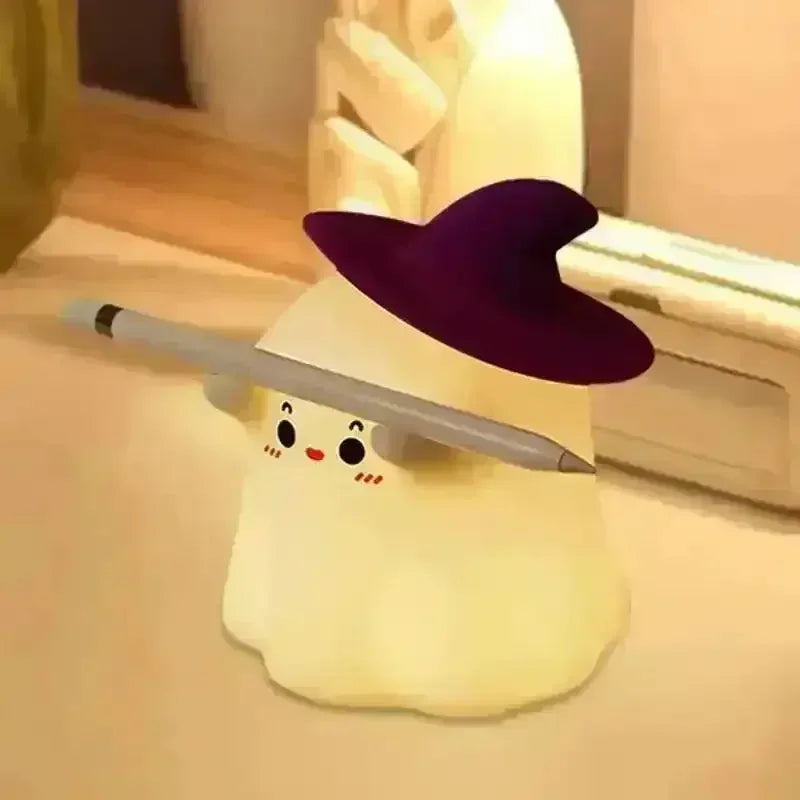 Cute 3D Ghost Silicone Night Lamp - KawaiWorld