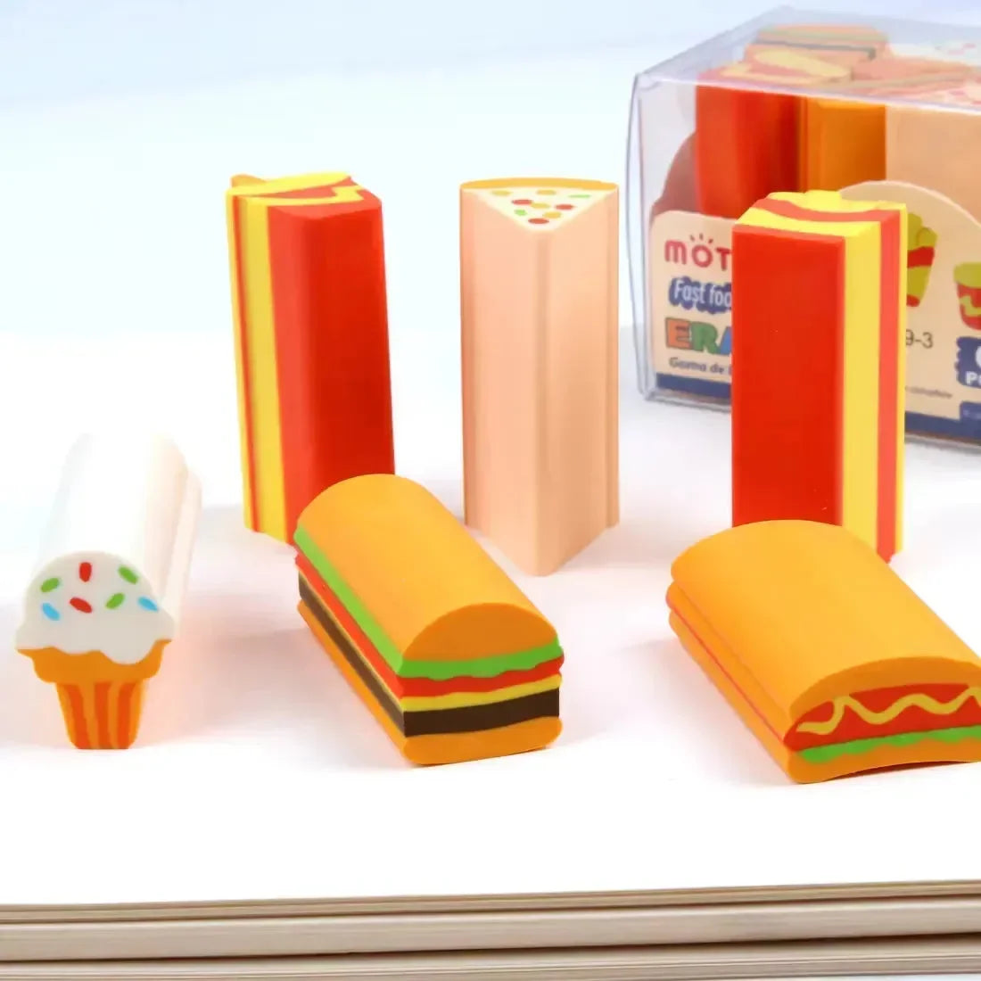 Delightful Fast Food Eraser (6 Pcs) - Bear Hugs