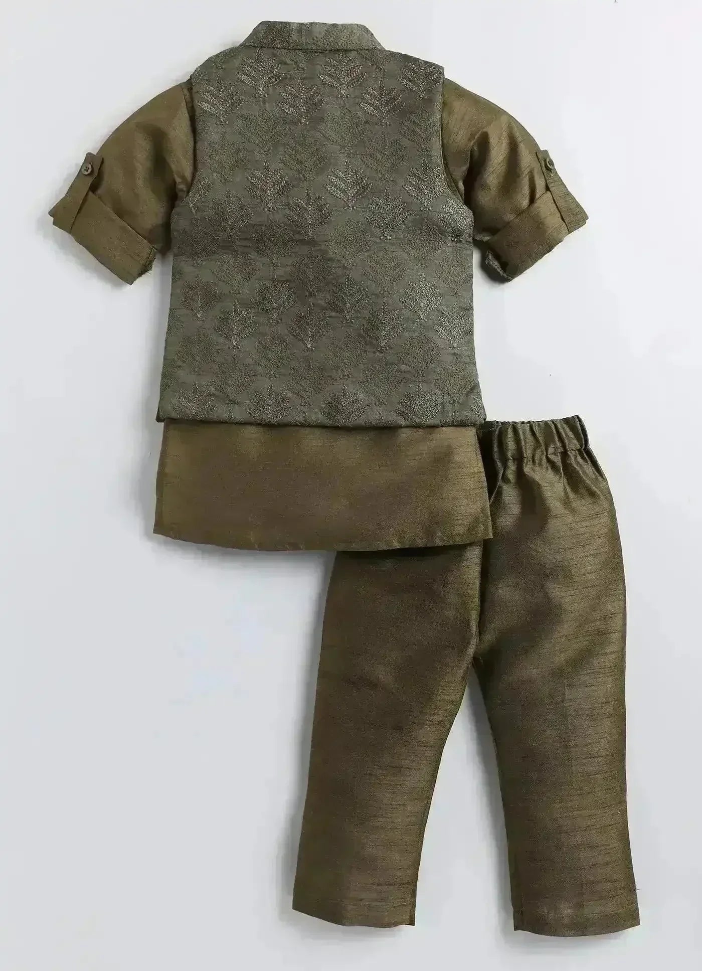 Embroidered Jacket Kurta Set - KawaiWorld