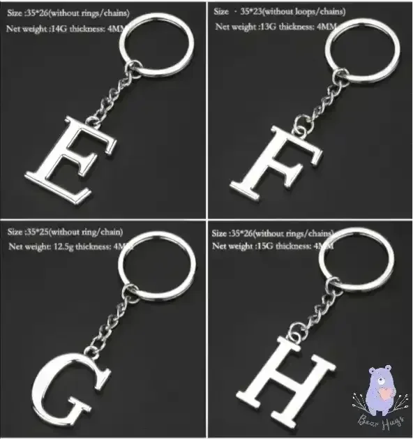 English Letters Keychain A to Z - KawaiWorld