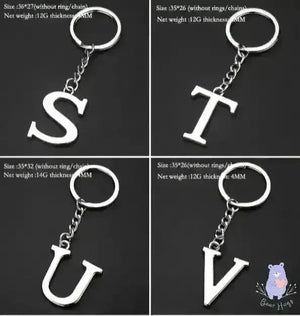 English Letters Keychain A to Z - KawaiWorld
