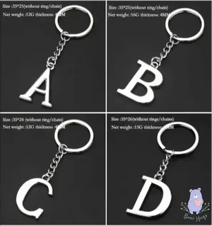 English Letters Keychain A to Z - KawaiWorld
