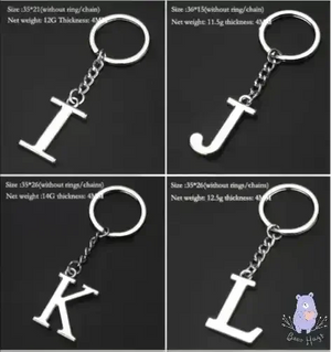 English Letters Keychain A to Z - KawaiWorld