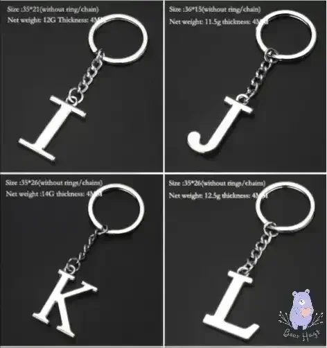 English Letters Keychain A to Z - KawaiWorld