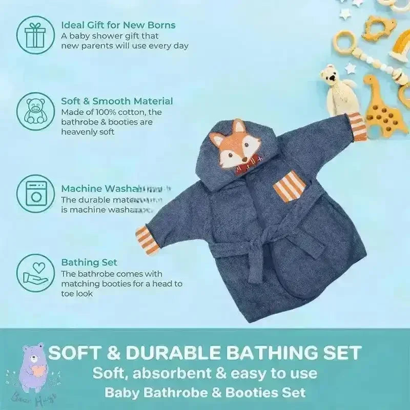 Hooded Bathrobe for Kids - KawaiWorld