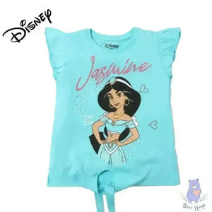 Jasmine Print Round-Neck T-shirt - KawaiWorld