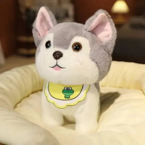 Kawaii Bib Husky Plush Toy (20 cm) - Bear Hugs