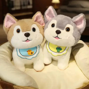 Kawaii Bib Husky Plush Toy (20 cm) - Bear Hugs