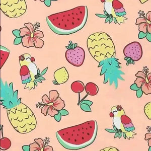 Kids Fruit Print One-Shoulder Shift Dress - KawaiWorld